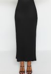 Maxi High Waist Skirt - Black