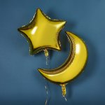 Gold Foil Moon And Star Balloons – Set Of 2
