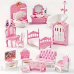 Dolls House 1:12 Miniature Kitchen Bedroom Bathroom Playset Simulated Play House Indoor Furniture And Accessories Toys Fun Chris