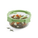 L Ku Glass Container Round 950 Ml - Green