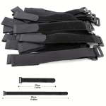 12PCS Hook And Loop Reusable Fastening Nylon Cable Securing Straps Durable Functional Ties Length 20CM 7.88INCH 50CM 19.69INCH
