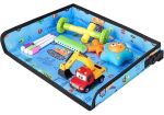 Utolove Kids Travel Tray Table Cover With Pockets Toddler Airplane Essentials For Plane Train Car & Highchair Portable Activity