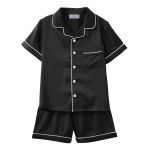 Men's Midnight Black Button Down Summer Pyjama Set