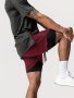 Men's Two Layers Gym Running Shorts With Pockets Active Quick Dry Slightly Stretch Drawstring Workout Shorts For Basketball Training