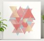 Geometric Canvas Overlapping Triangles Design