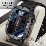 Men's Smart Watch 4.98 Cm Large Screen 420 Mah Large Battery Wireless Calls Voice Assistant 100+ Sports Modes Weather Sleep Moni
