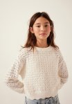 Pointelle-knit Jumper - White