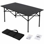 Portable Folding Aluminium Camping Table 120 X 55CM Lightweight Outdoor Picnic Bbq & Camping Table With Carry Bag