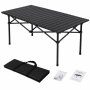Portable Folding Aluminium Camping Table 120 X 55CM Lightweight Outdoor Picnic Bbq & Camping Table With Carry Bag