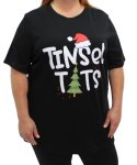 Ladies Printed Tinsel Tee - 60 Black