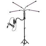 - 4 Lamps Full Spectrum Plant Growth LED Lights With Tripod Stand