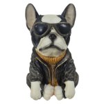 Habitat Resin Boston Biker Figurine Height: 20CM