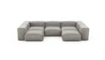 U-shape Sofa - Velvet - Light Grey - 314CM X 199CM