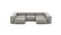 U-shape Sofa - Velvet - Light Grey - 314CM X 199CM