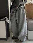 Solid Color Drawstring Jogger Pants Casual Baggy Sporty Pants Women's Clothing