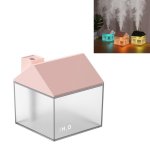 Car Small House 3 In 1 USB Humidifier + Fan + Night Light Pink