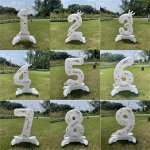 1PC Standing Digital Balloon 81.28CM Crown Printed White Standing Digital Balloon Diy Digital Creative Small Gift Holiday Access