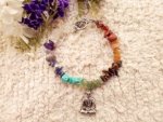 Chakra Chip Stone Bracelet With Buddha