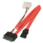 Lindy 33607 Internal Slim SATA Cable – 0.3m Red