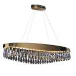 Imperia L Round Crystal And Gold LED Chandelier Light - Large