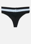 3-PACK Nadine High Leg String - Black & Blue