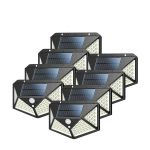 8PCS 100 LED Outdoor Solar Powered Light With Motion Sensor
