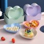 5PCS Pp Heart Shaped Serving Tray Fruit Plate Dessert Plate Cake Plate Snack Plate Pickle Plate Cake Plate Kitchen Stuff Kitchen Supplies