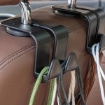 2PCS Multi-functional Car Seat Back Hooks - Durable Plastic Space-saving Storage Solution For Vehicle Interior Accessories
