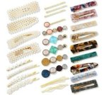 Pearls Resin Hair Clips And Barrettes Hairpins Accessories For Girls - 28 Piece