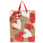 Day Large Hearts Foil Gift Bag