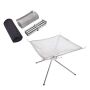 43CM Portable Stainless Steel Fire Pit For Camping And Outdoor Use - Silver