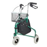 3 Wheel Rollator With Bag And Basket