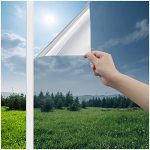 Haton Window Privacy Film One Way Window Tint For Home Sun Uv Blocking Heat Control Reflective Mirror Film No Glue Static Cling