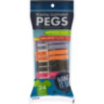 Hang It Up Plastic Clothing Pegs 24-PACK