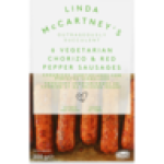 Frozen Chorizo & Red Pepper Vegetarian Sausages 6 Pack 300G