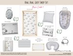 Cot Duvet Bedding Baa Baa Grey Sheep Set Neutral