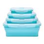 Silicone Foldable Leakproof Food Storage Containers Lunch Boxes - 4 Pack