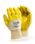 Flexi Tough Premium Yellow Nitrile Palm Coated Knitted Wrist Glove – Actifresh