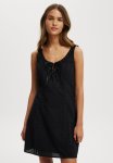 Cotton On Ribbon Broderie MINI Dress - Black