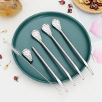 6 PC Silver Straw Spoon