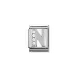 Composable Big Link Silver Letter N