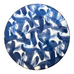 Ceramic Dinner Plate - Blue Feathers.