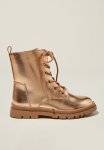 Cotton On Combat Lug Boot - Gold Metallic