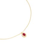 Goldair Gold Plated Brass Ruby Cubic Zirconia July Birthstone Necklace
