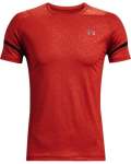 Men's Ua Rush Heatgear 2.0 Emboss Short Sleeve - Radiant Red LG