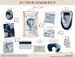 Cot Duvet Bedding Tatty Teddy Hot Air Balloon Blue Set