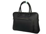 Professional Faux-leather Laptop Briefcase- Black