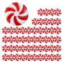 50PCS Christmas Peppermint Ornaments For Decoration Party Favors 25MM