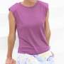Shoulder Shape Tee Plum - M / Purple