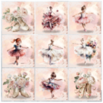 Tear Resistant Deco Print Ballerina 9'S